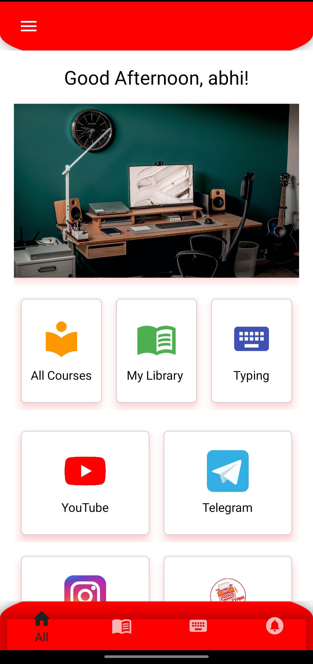 Typing Screen Preview